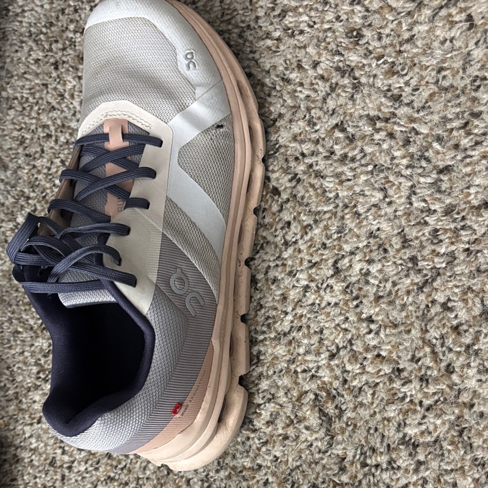 OC Running Sneakers in White, Gray, and Pink